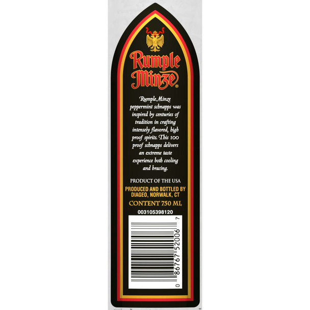 Rumple Minze Peppermint Schnapps - 750 mL - 750ML - Glass
