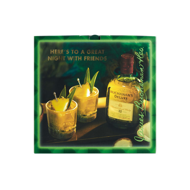 Buchanan's 12 Year Scotch with Glasses - 750 mL - Set - Glass Buchanan's 12 Year Scotch with Glasses - 750 mL - Set - Glass