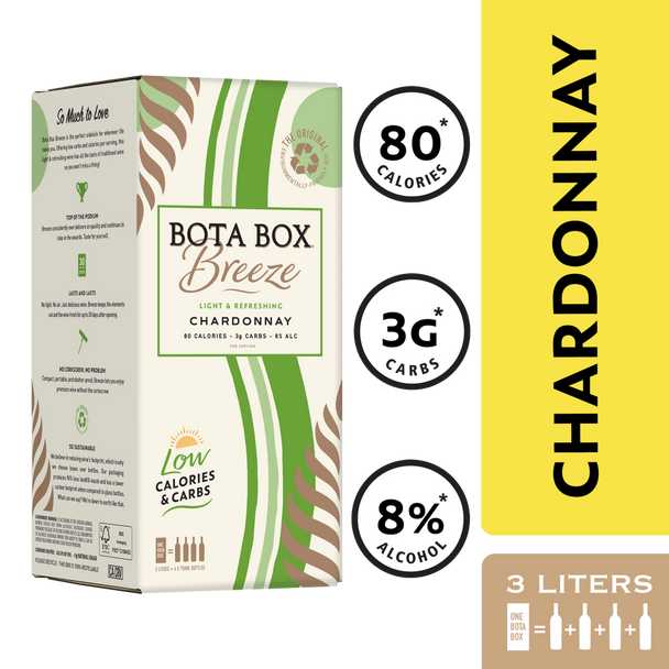 Bota Box Breeze Chardonnay - 3.0 L - 3.0L - Plastic