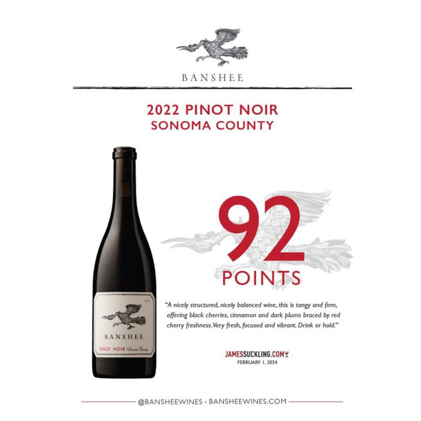 Banshee Pinot Noir Sonoma - 750 mL - 750ML - Glass