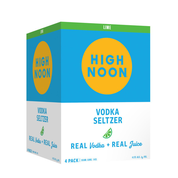 High Noon Sun Sips Lime Hard Seltzer - 355 mL - 4-PK - Aluminum