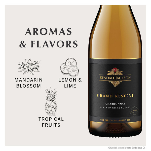 Kendall-Jackson Grand Reserve Chardonnay - 750 mL - 750ML - Glass