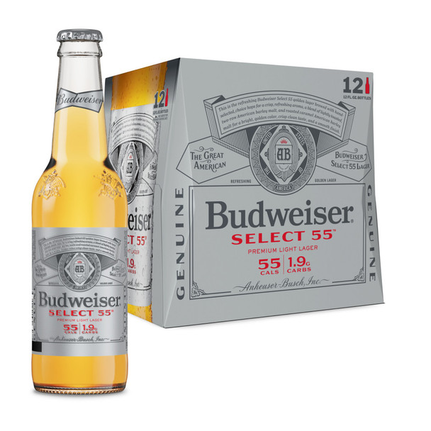 Budweiser Select 55 - 12 Oz - 12-PK - Glass