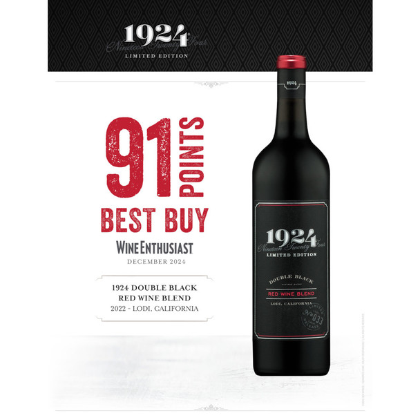 Gnarly Head 1924 Double Black Red Wine - 750 mL - 750ML - Glass