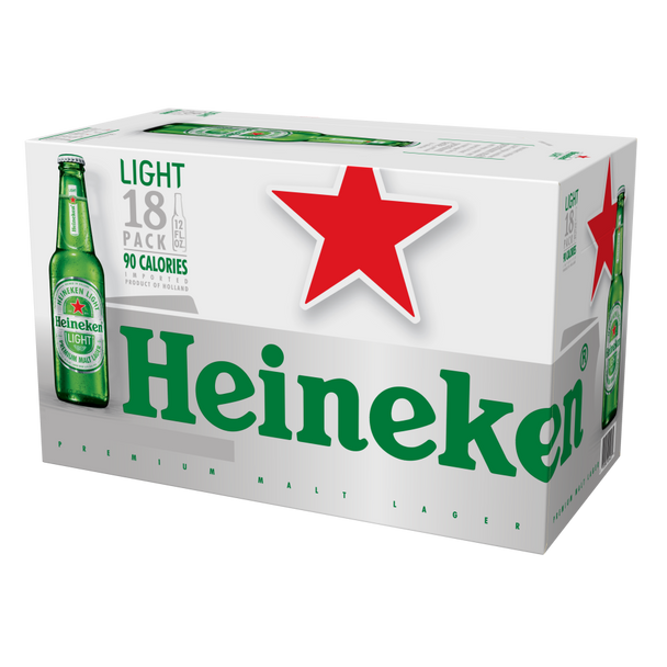 Heineken Light - 12 Oz - 18-PK - Glass