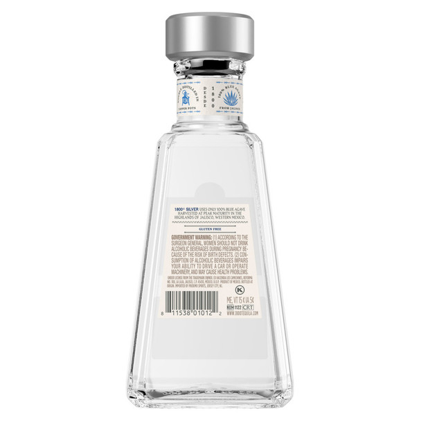 1800 Silver Tequila - 375 mL - 375ML - Glass