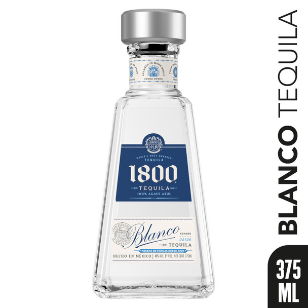1800 Silver Tequila - 375 mL - 375ML - Glass