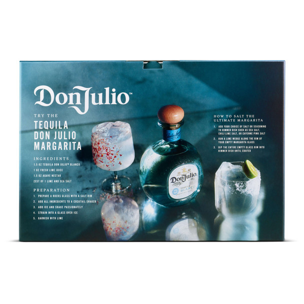 Don Julio Blanco Tequila with Ceramic Salt Rimmer - 750 mL - Set - Glass