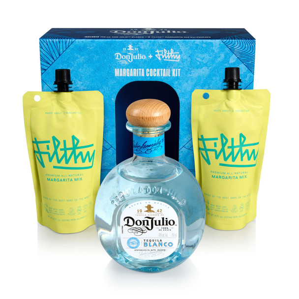 Don Julio Blanco Tequila with Margarita Mix - 750 mL - Set - Glass
