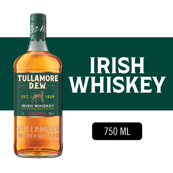 Tullamore D.E.W. Irish Whiskey - 750 mL - 750ML - Glass