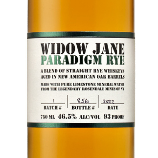Widow Jane Paradigm Straight Rye Whiskeys - 750 mL - 750ML - Glass