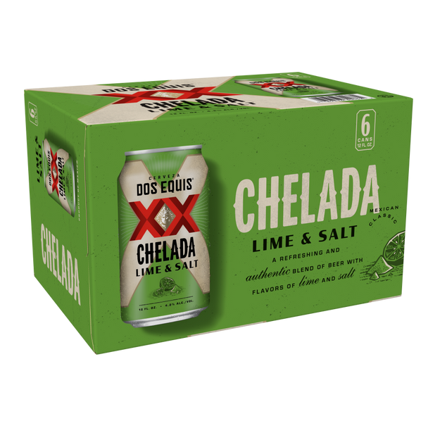 Dos Equis Cerveza Lime & Salt Lager - 6-PK - Aluminum