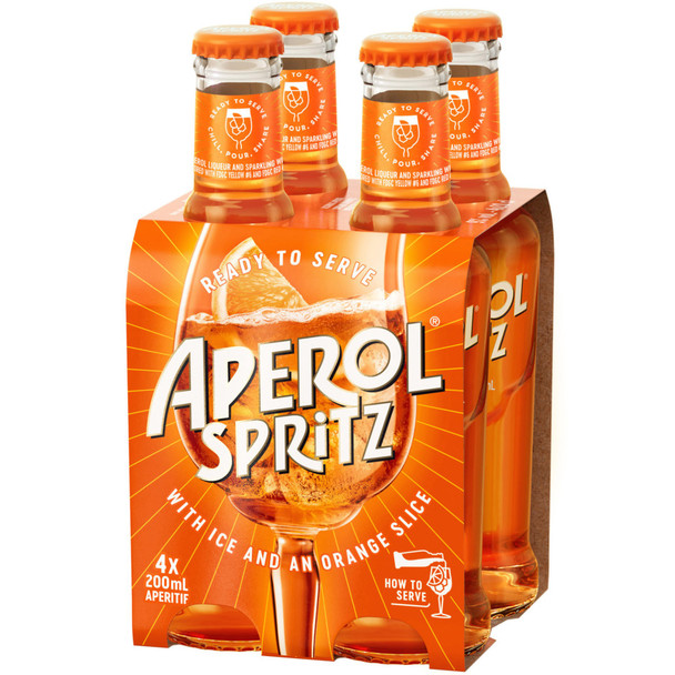 Aperol Spritz Cocktail - 200 mL - 3-PK - Glass