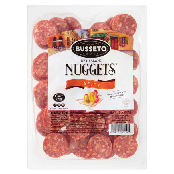 Busseto Spicy Dry Salami Nuggets - 8 Oz - 8-OZ