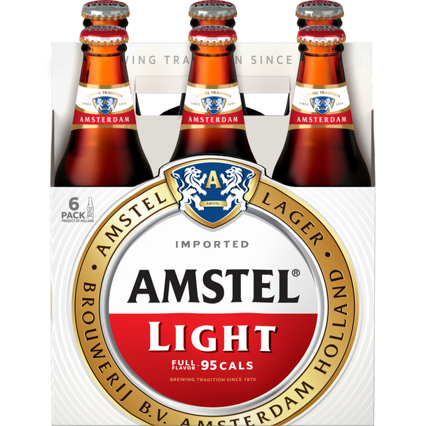 Amstel Light - 12 Oz - 6-PK - Glass