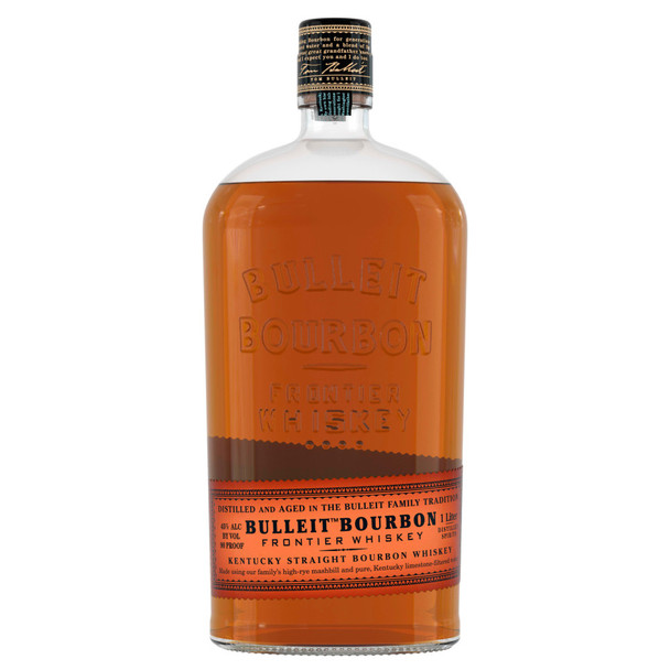 Bulleit Bourbon Frontier Whiskey - 1.0 L - 1.0L - Glass