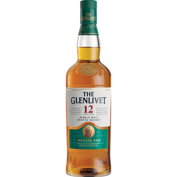 The Glenlivet 12 Year Old Single Malt Scotch Whisky - 750 mL - 750ML - Glass