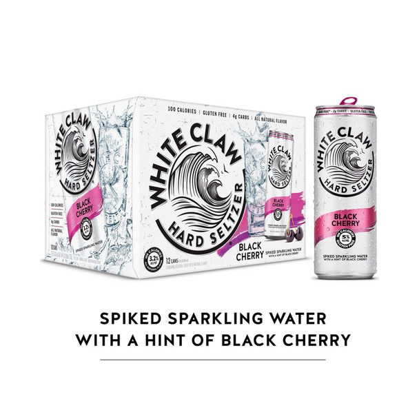 White Claw Black Cherry Hard Seltzer - 12 Oz - 12-PK - Aluminum
