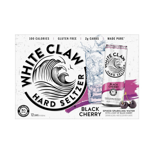 White Claw Black Cherry Hard Seltzer - 12 Oz - 12-PK - Aluminum