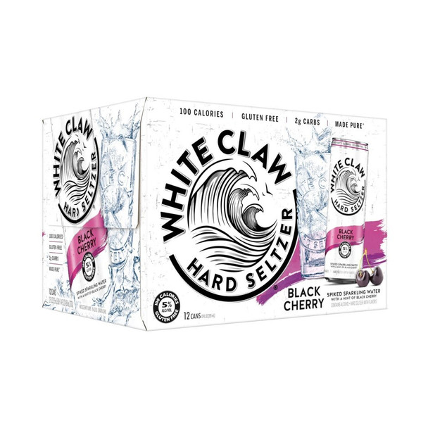 White Claw Black Cherry Hard Seltzer - 12 Oz - 12-PK - Aluminum