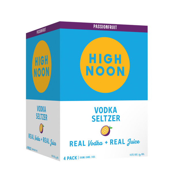 High Noon Sun Sips Passionfruit Hard Seltzer - 355 mL - 4-PK - Aluminum