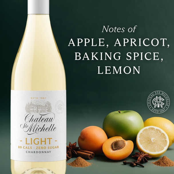 Chateau Ste Michelle Light Chardonnay - 750 mL - 750ML - Glass