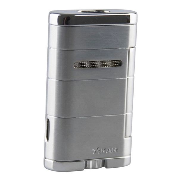 Xikar Allume Double Torch Lighter Steel Silver - Each