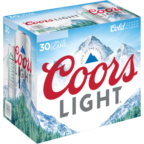 Coors Light - 12 Oz - 30-PK - Aluminum