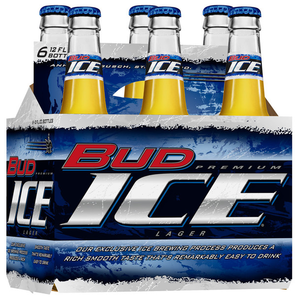 Bud Ice - 12 Oz - 6-PK - Glass
