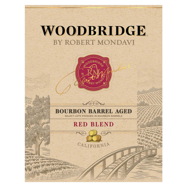 Woodbridge by Robert Mondavi Bourbon Barrel Aged Red Blend - 750 mL - 750ML - Glass