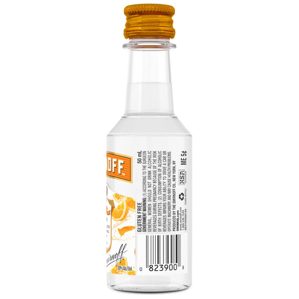 Smirnoff Orange Vodka - 50 mL - 50ML - Glass
