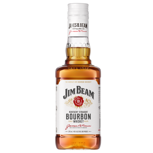 Jim Beam Kentucky Bourbon Whiskey - 375 mL - 375ML - Glass