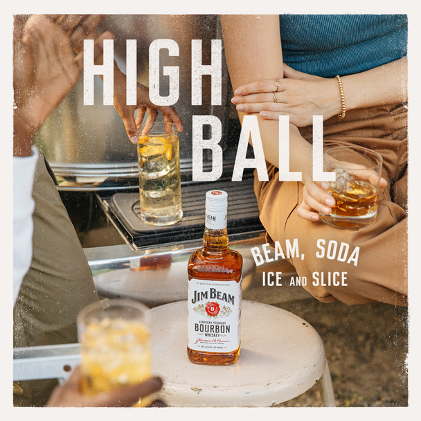 Jim Beam Kentucky Bourbon Whiskey - 375 mL - 375ML - Glass