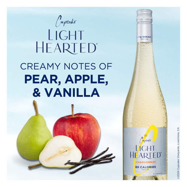 Cupcake LightHearted Chardonnay - 750 mL - 750ML - Glass
