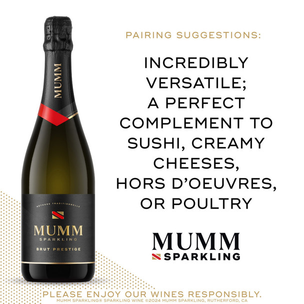 Mumm Sparkling Wine Brut Prestige - 750 mL - 750ML - Glass