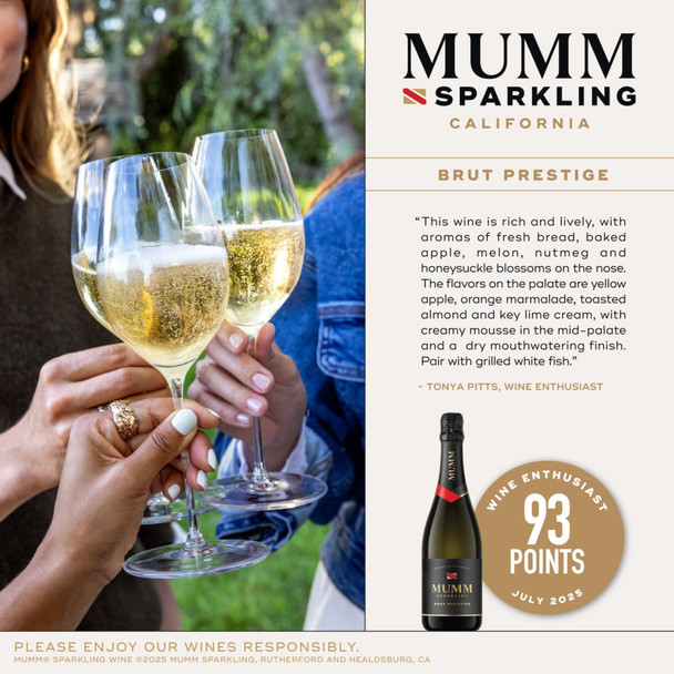 Mumm Sparkling Wine Brut Prestige - 750 mL - 750ML - Glass