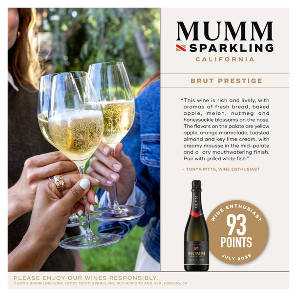 Mumm Sparkling Wine Brut Prestige - 750 mL - 750ML - Glass