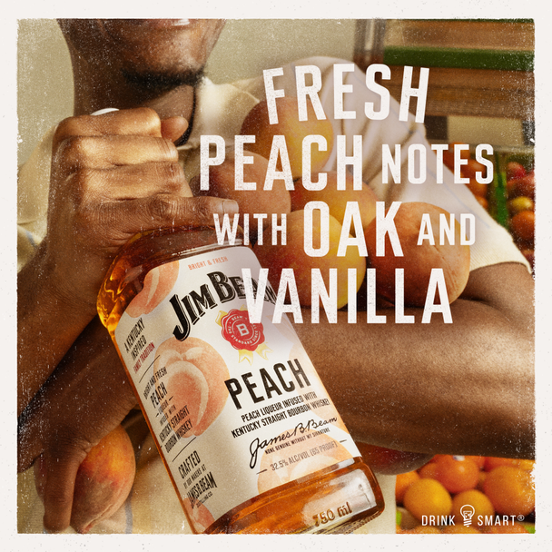Jim Beam Peach Bourbon Whiskey - 750 mL - 750ML