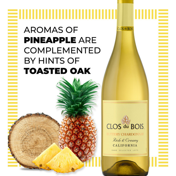 Clos du Bois Buttery Chardonnay - 750 mL - 750ML - Glass