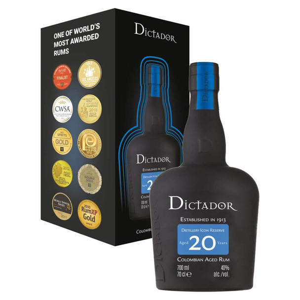 Dictador Reserve 20 Year Aged Rum - 750 mL - 750ML - Glass