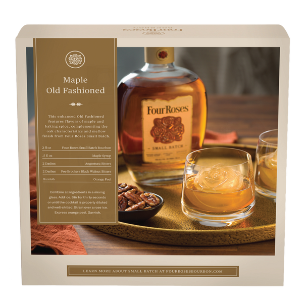 Four Roses Small Batch Kentucky Bourbon with Rose Ice Molds - 750 mL - Set - Glass