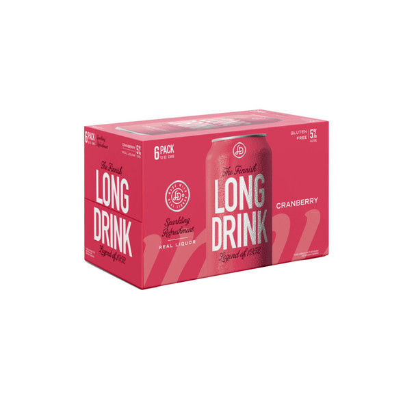 The Long Drink Company Cranberry Cocktail - 355 mL - 6-PK - Aluminum