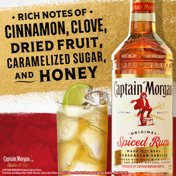 Captain Morgan Spiced Rum - 375 mL - 375ML - Glass