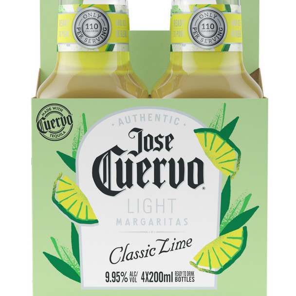 Jose Cuervo Lime Light Margarita - 200 mL - 4-PK - Plastic
