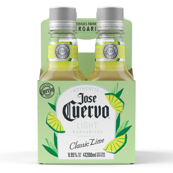 Jose Cuervo Lime Light Margarita - 200 mL - 4-PK - Plastic