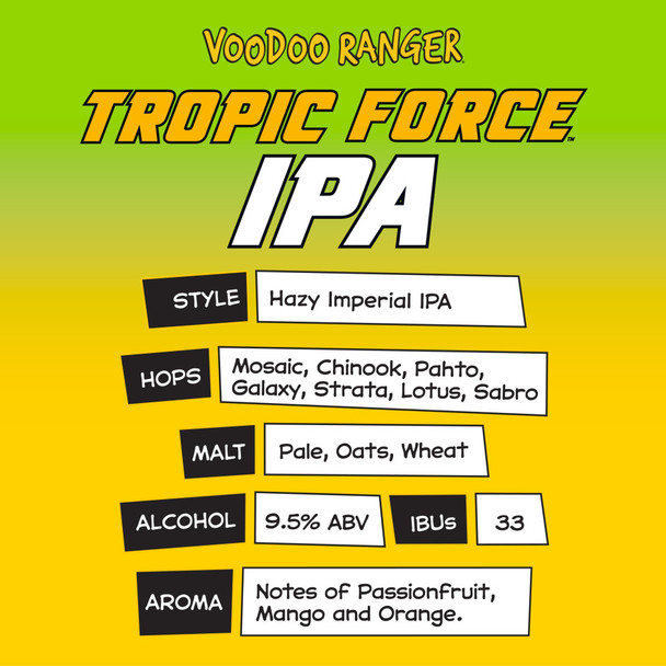 New Belgium VooDoo Ranger Tropic Force - 19.2 Oz - 19.2Z - Aluminum