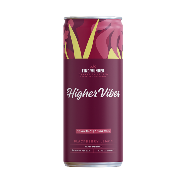 Find Wunder Higher Vibes D9 THC 10mg Blackberry Lemon - 12 Oz - 4-PK