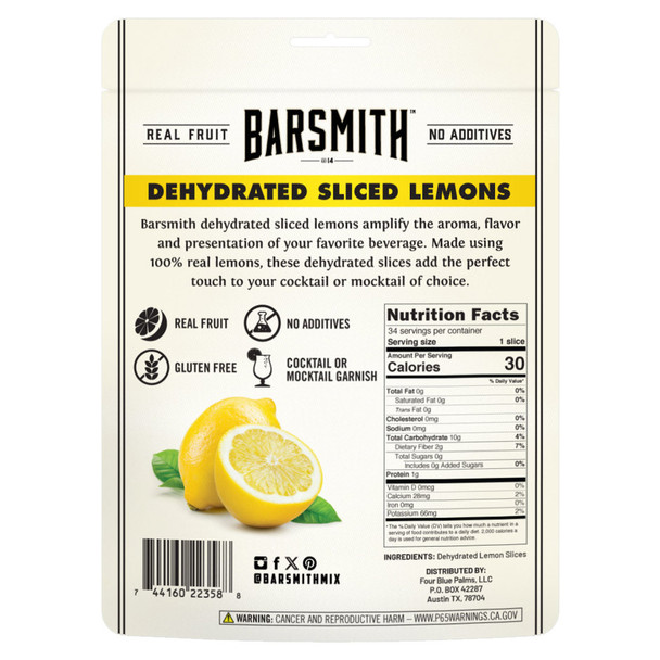 Barsmith Dehydrated Lemons - 1.3oz - Each