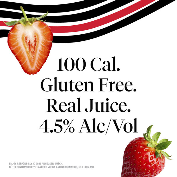 Nutrl Strawberry Hard Seltzer - 4-PK - Aluminum