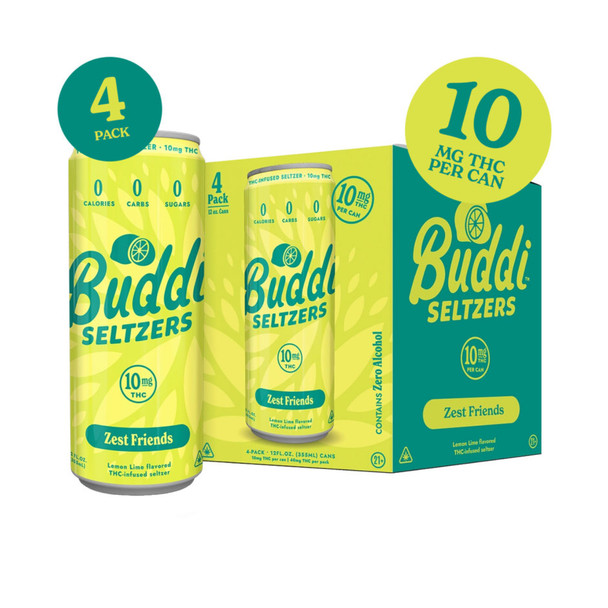 Buddi D9 THC 10mg Zest Friends - 12 Oz - 4-PK